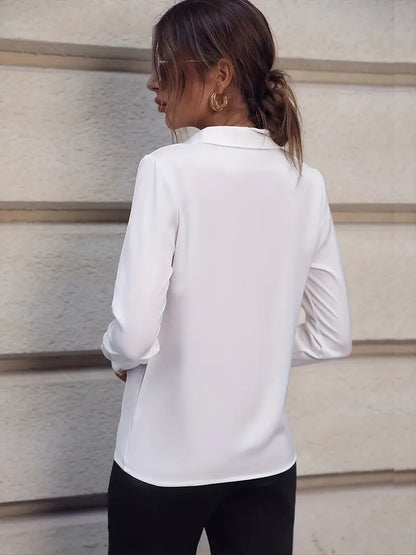Sfrcord® Solid Lapel Slim Shirt