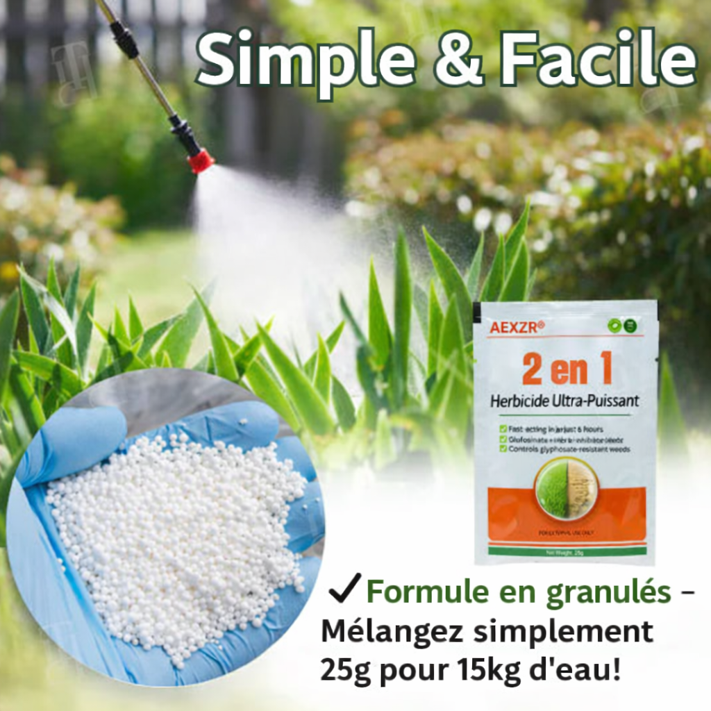 ✨ De la Jungle à la Pelouse Parfaite ! | ⏱️ Disparition Visible en 6 Heures ! | AEXZR® Herbicide 2-en-1 Ultra-Puissant