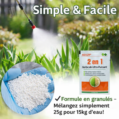 ✨ De la Jungle à la Pelouse Parfaite ! | ⏱️ Disparition Visible en 6 Heures ! | AEXZR® Herbicide 2-en-1 Ultra-Puissant