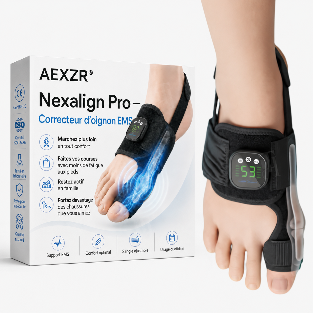 AEXZR® Nexalign Pro — Correcteur d'oignon EMS