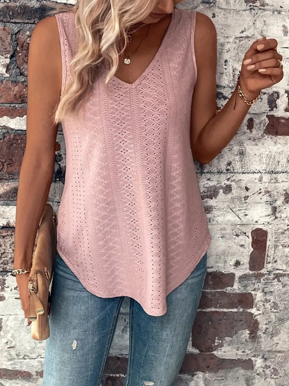 Sfrcord® Eyelet Solid Tank Top
