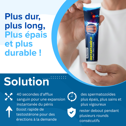 💥RZXEA™ Crème érection Instantanée 41 - Solution Rapide pour Améliorer la Fermeté et la Performance 🔥