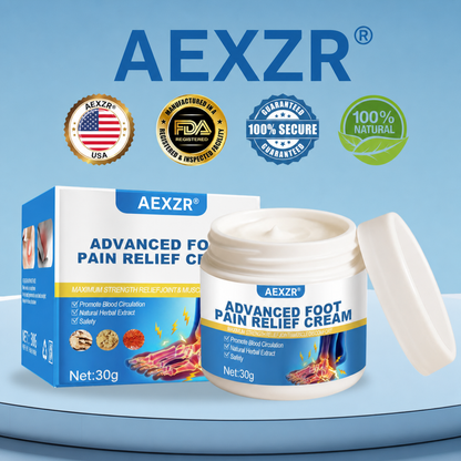 ✅⭐Boutique Officielle : AEXZR® Avancé Pied Douleur Soulagement Crème - Rapide Soulagement pour Brûlure, Picotement & Matin Talon Douleur