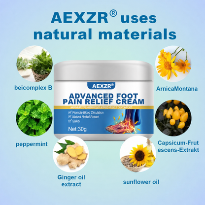 ✅⭐Boutique Officielle : AEXZR® Avancé Pied Douleur Soulagement Crème - Rapide Soulagement pour Brûlure, Picotement & Matin Talon Douleur