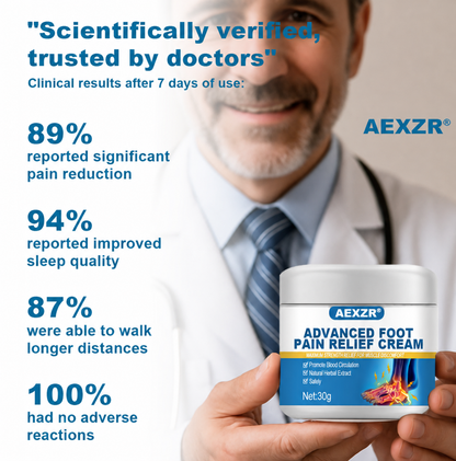 ✅⭐Boutique Officielle : AEXZR® Avancé Pied Douleur Soulagement Crème - Rapide Soulagement pour Brûlure, Picotement & Matin Talon Douleur