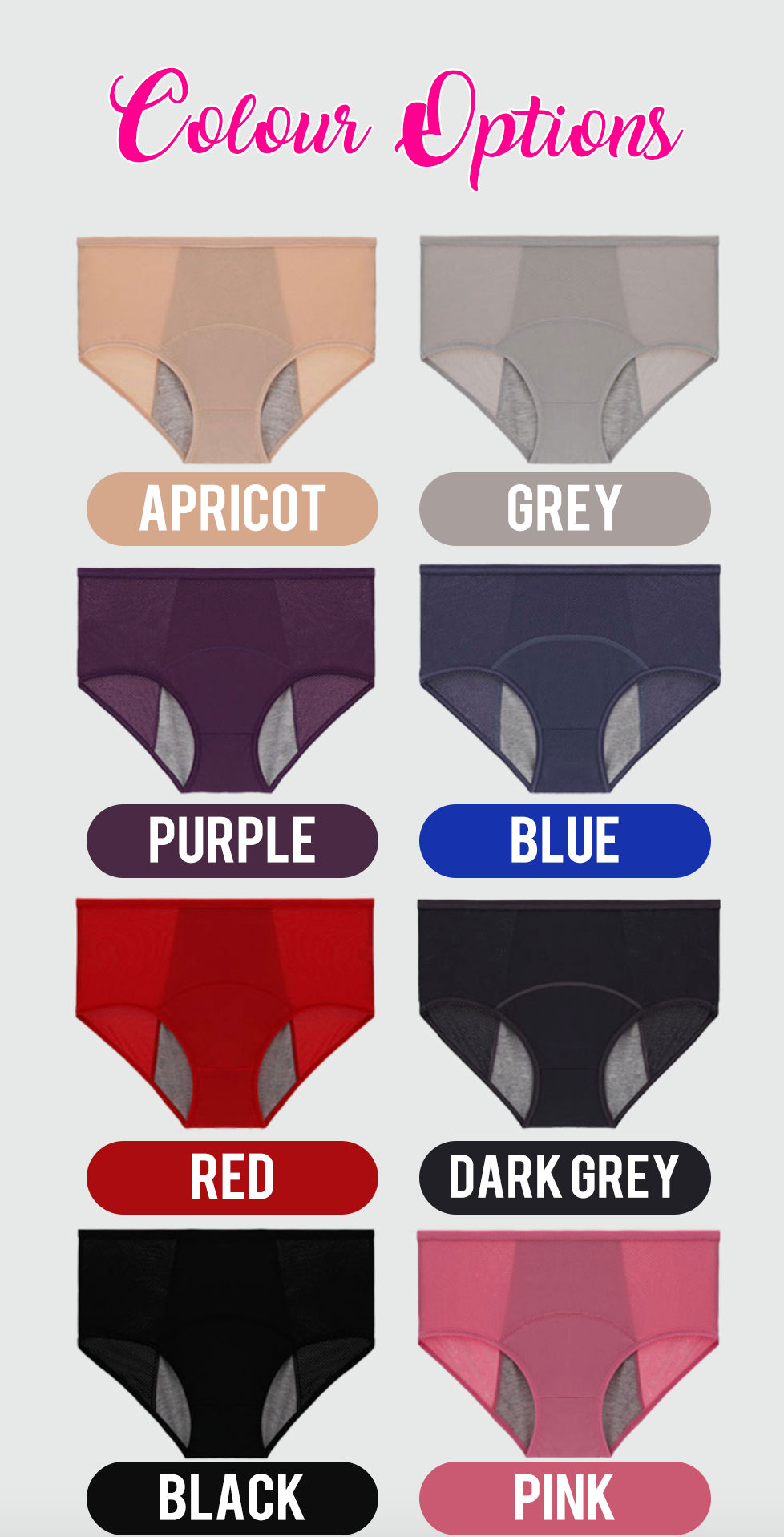 Culottes menstruelles étanches (Lot de 3)